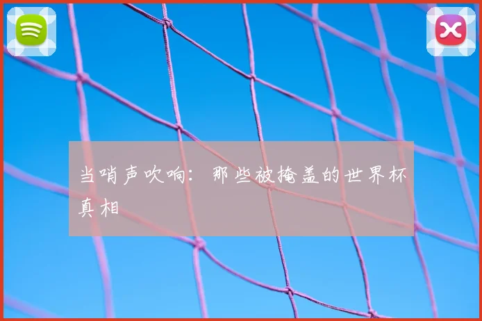 当哨声吹响：那些被掩盖的世界杯真相